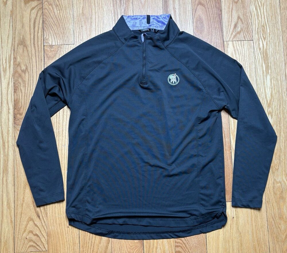 UNRL Barstool Sports Men’s M Black 1/4 Zip Pullover Performance Golf Margarita